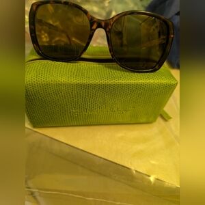 Lilly Pulitzer Meagan Tortoise Shell Sunglasses with Green Case